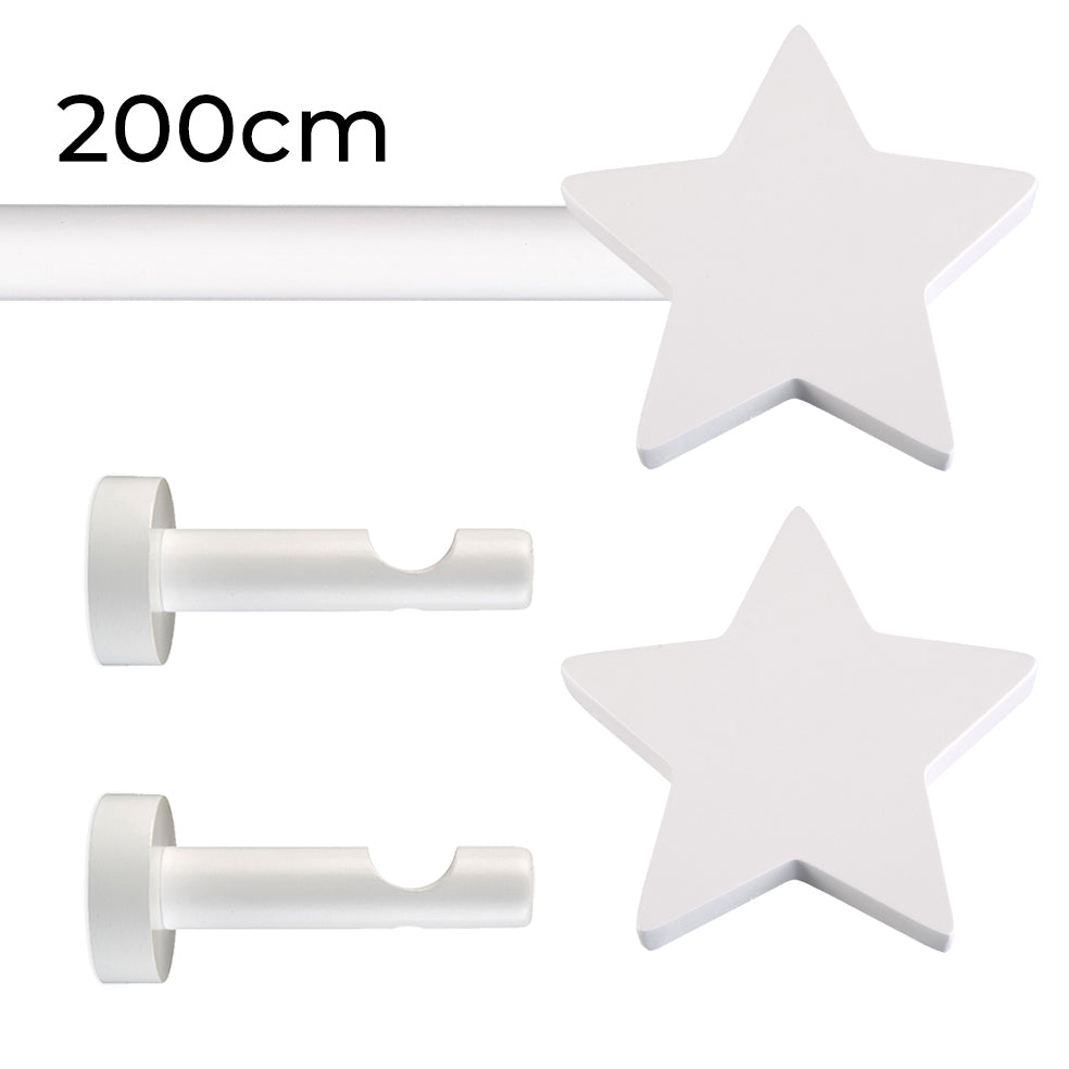 Tringle à rideau Ø22mm Étoile Installation au mur