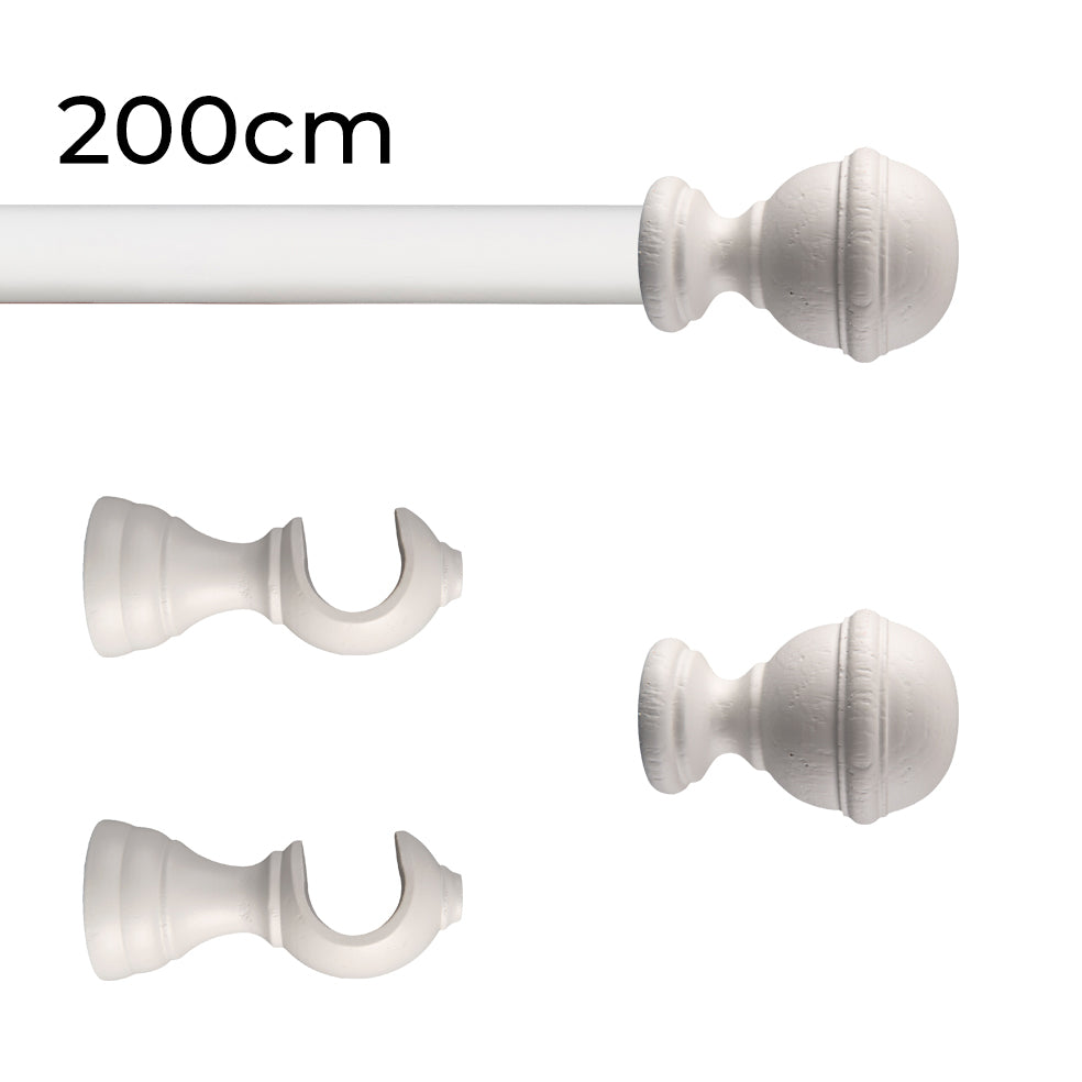 Tringle à rideau Ø30mm Sphère Installation au mur