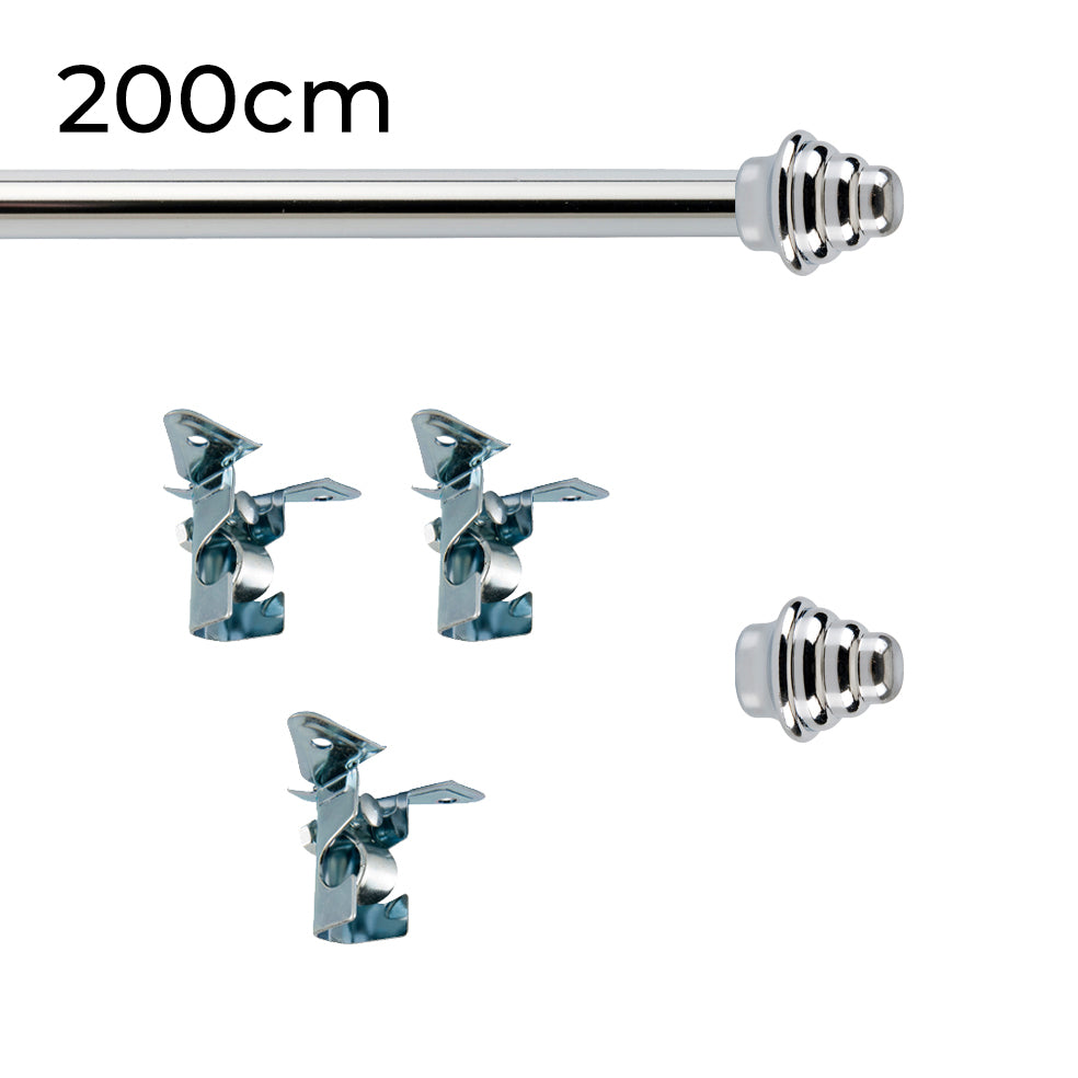 Tringle à rideau Ø12mm Pyramidal Installation au plafond