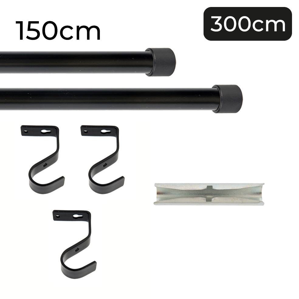 Tringle à rideau Ø22mm Bouchon Installation au plafond