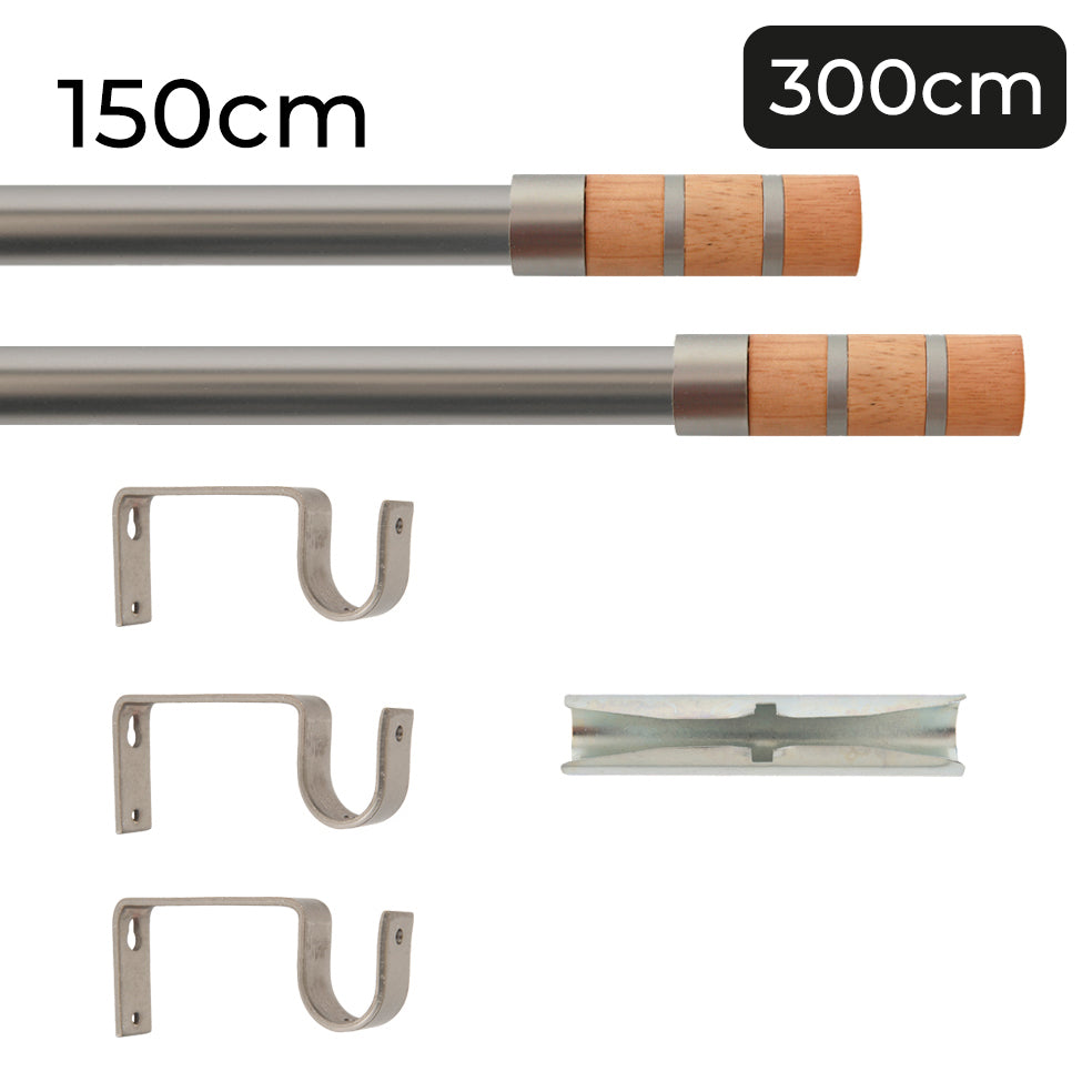 Tringle à rideau Ø22mm Couronnes Installation au mur