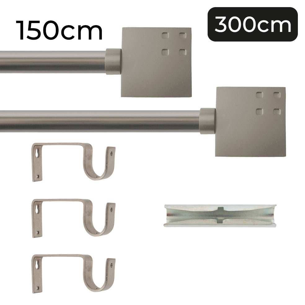 Tringle à rideau Ø22mm Carré Installation au mur