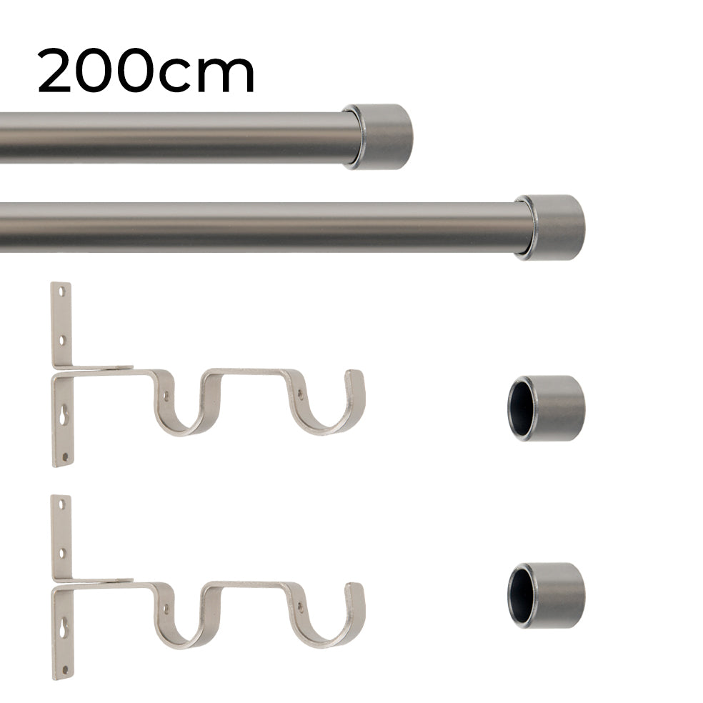 Tringle à rideau double Ø22mm Bouchon Installation au mur