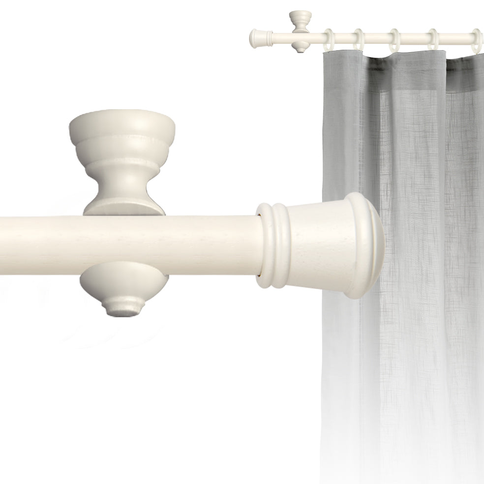 Tringle à rideau Ø30mm Cône Avec anneaux Installation au plafond