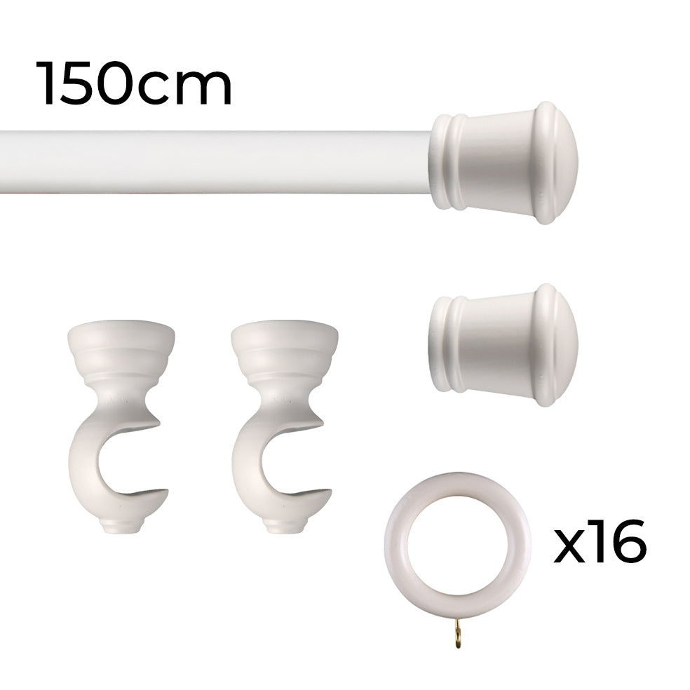 Tringle à rideau Ø30mm Cône Avec anneaux Installation au plafond