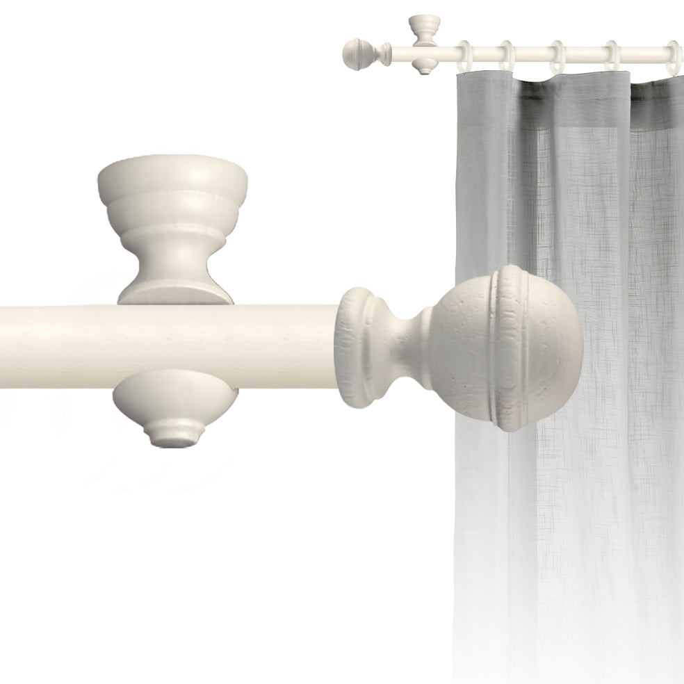 Tringle à rideau Ø30mm Sphère Avec anneaux Installation au plafond