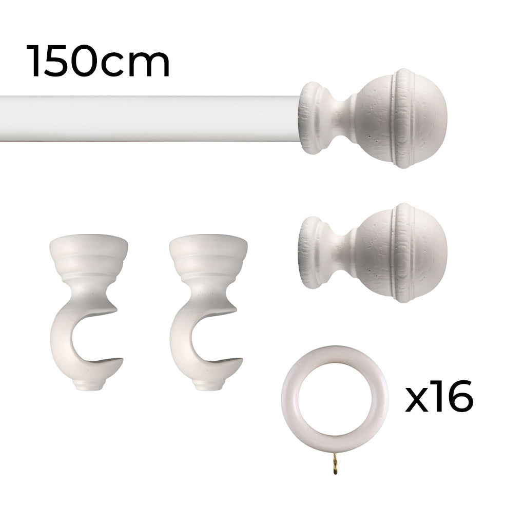 Tringle à rideau Ø30mm Sphère Avec anneaux Installation au plafond