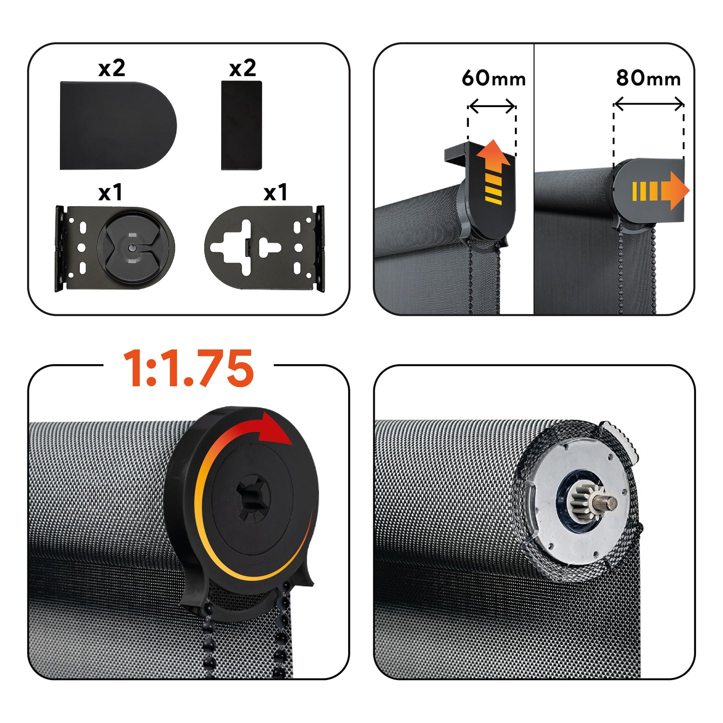 Store enrouleur Screen PRO Solar Gris Graphite
