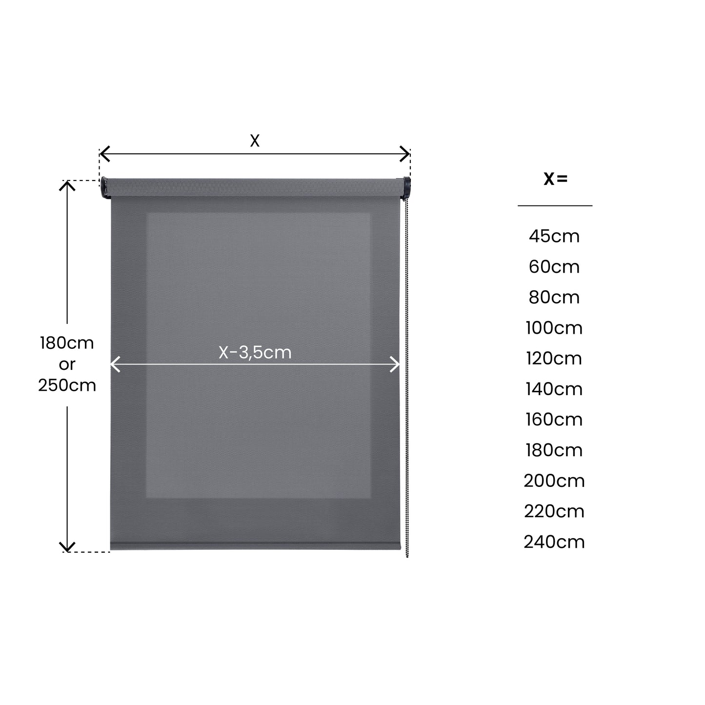 Store enrouleur Screen PRO Solar Gris Graphite