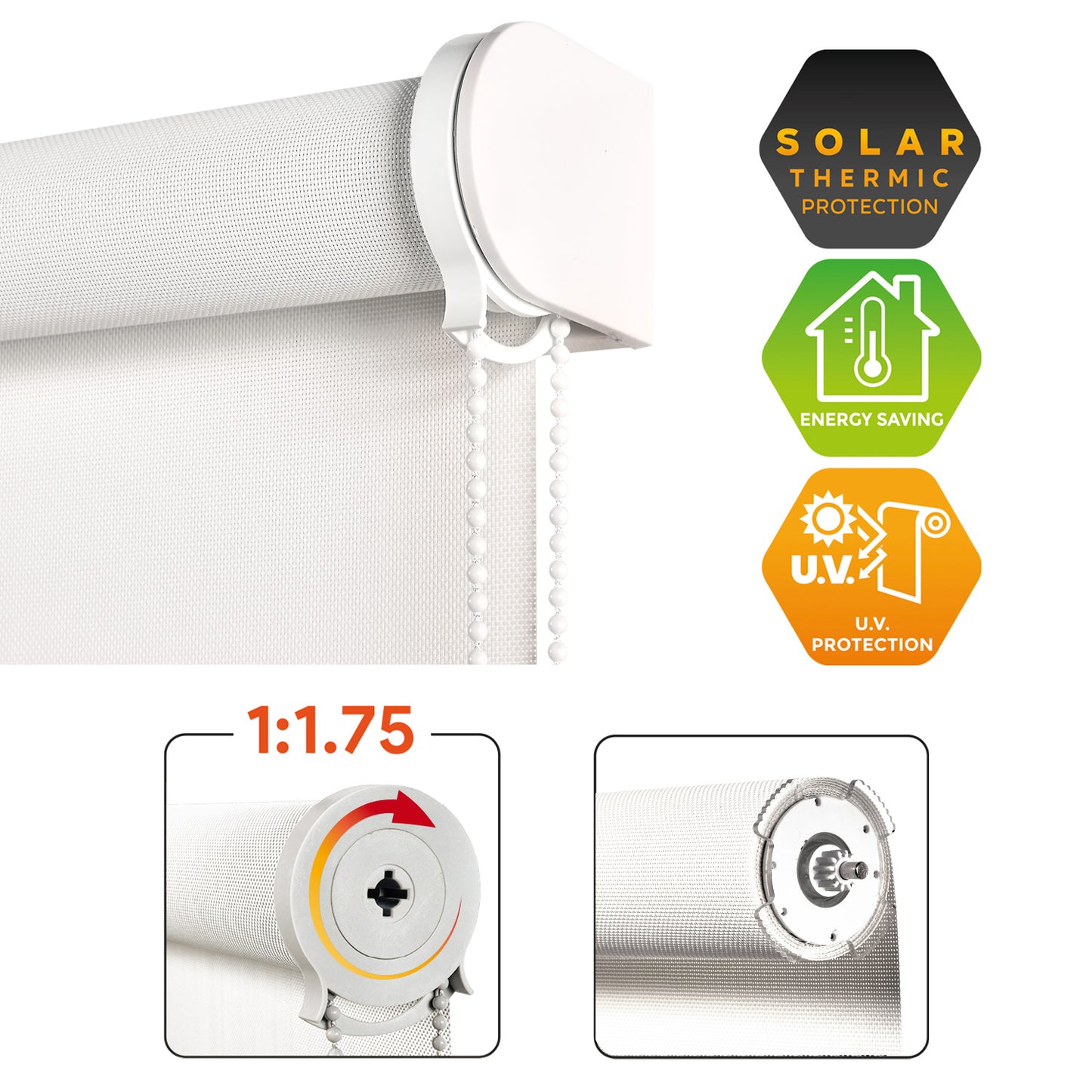 Store enrouleur XXL SCREEN PRO Solaire Blanc neige