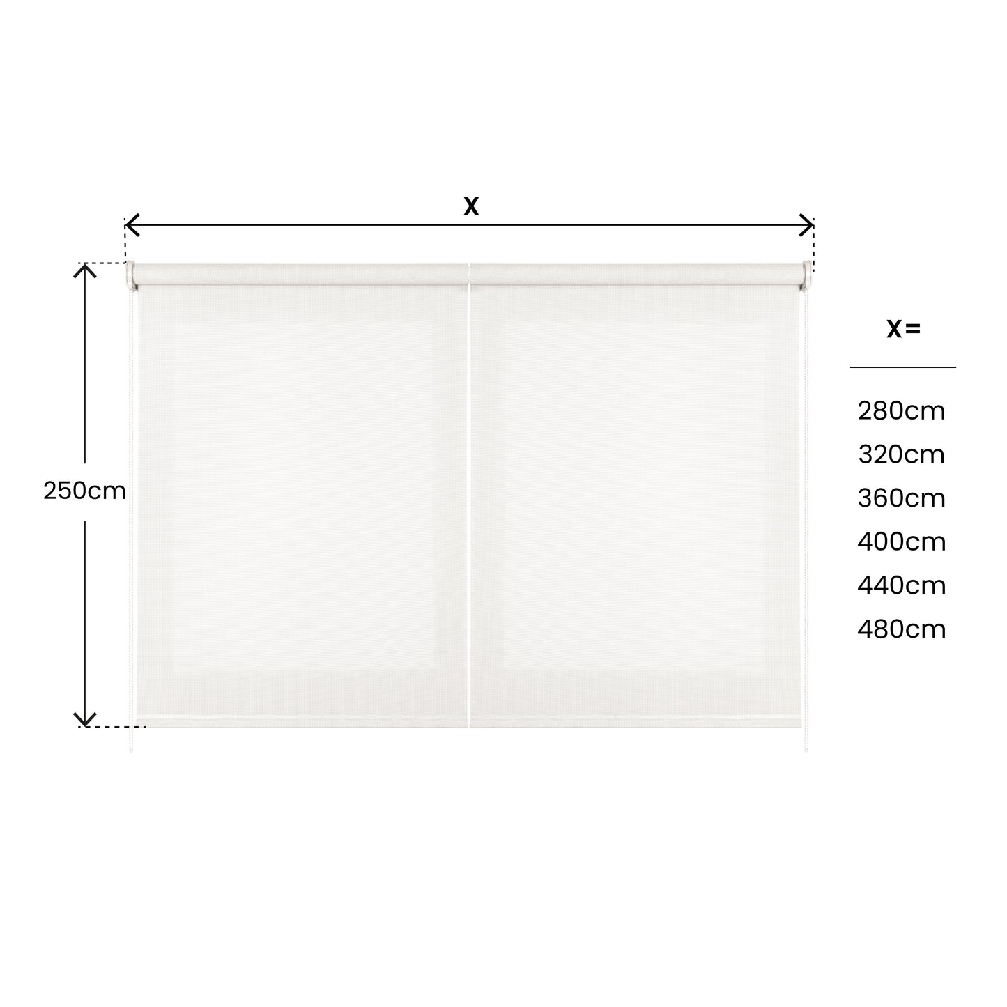 Store enrouleur XXL SCREEN PRO Solaire Blanc neige