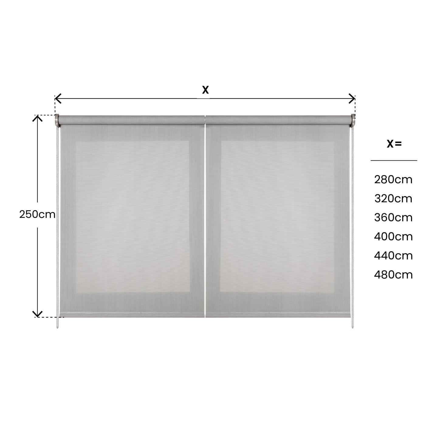 Store enrouleur XXL SCREEN PRO Solaire Gris