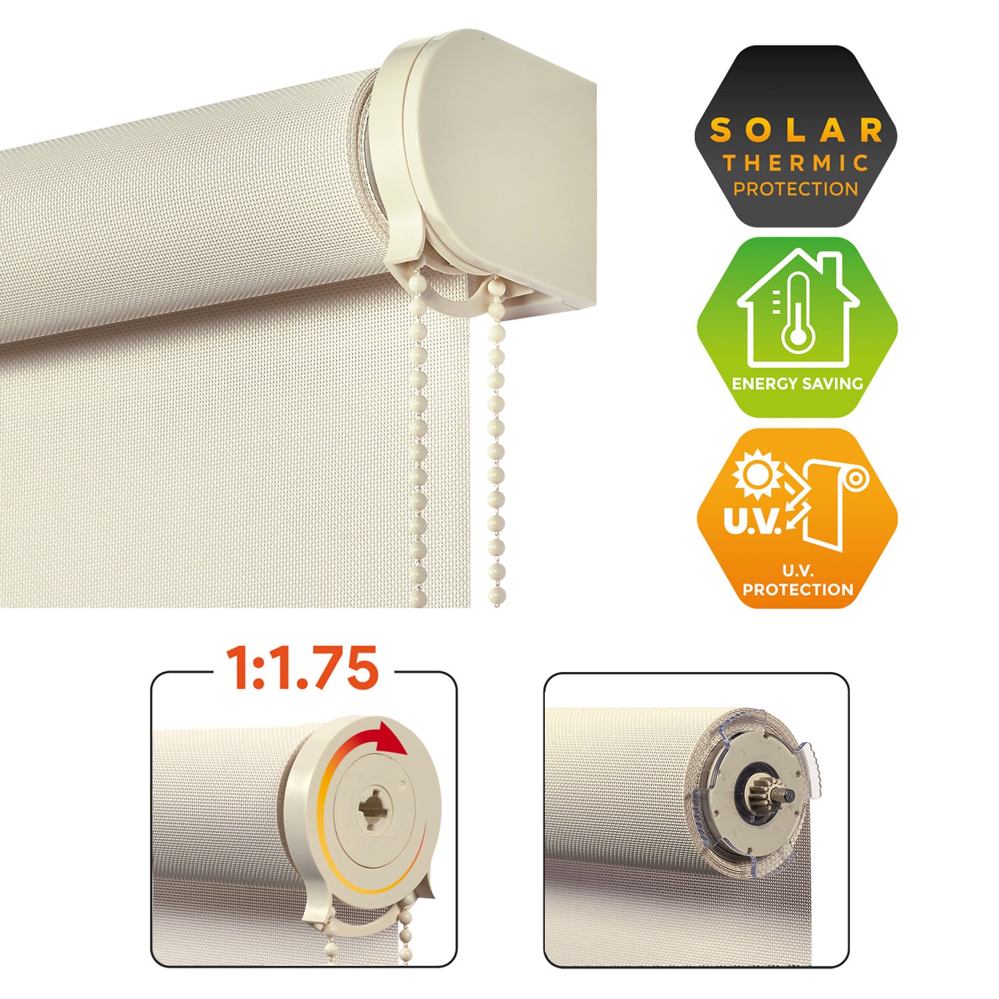 Store enrouleur XXL SCREEN PRO Solaire Lin
