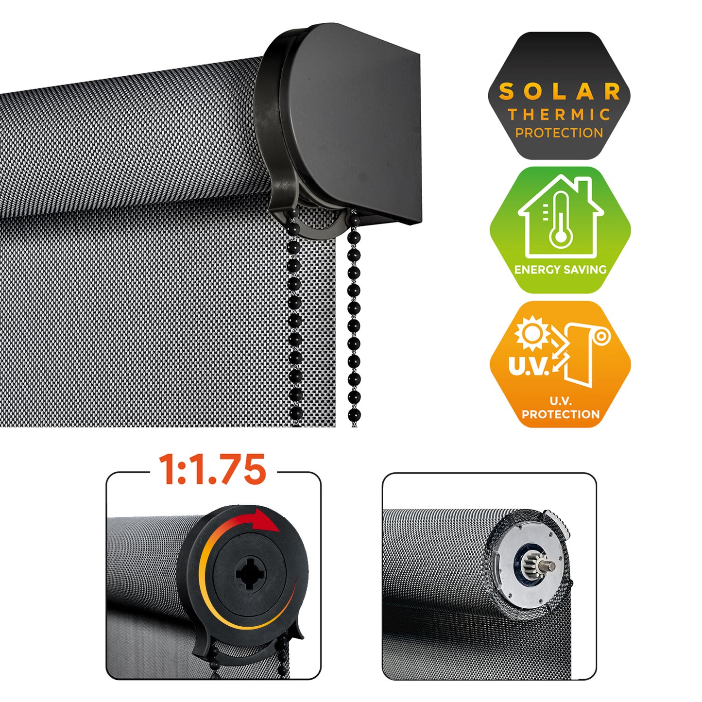 Store enrouleur XXL SCREEN PRO Solaire Graphite
