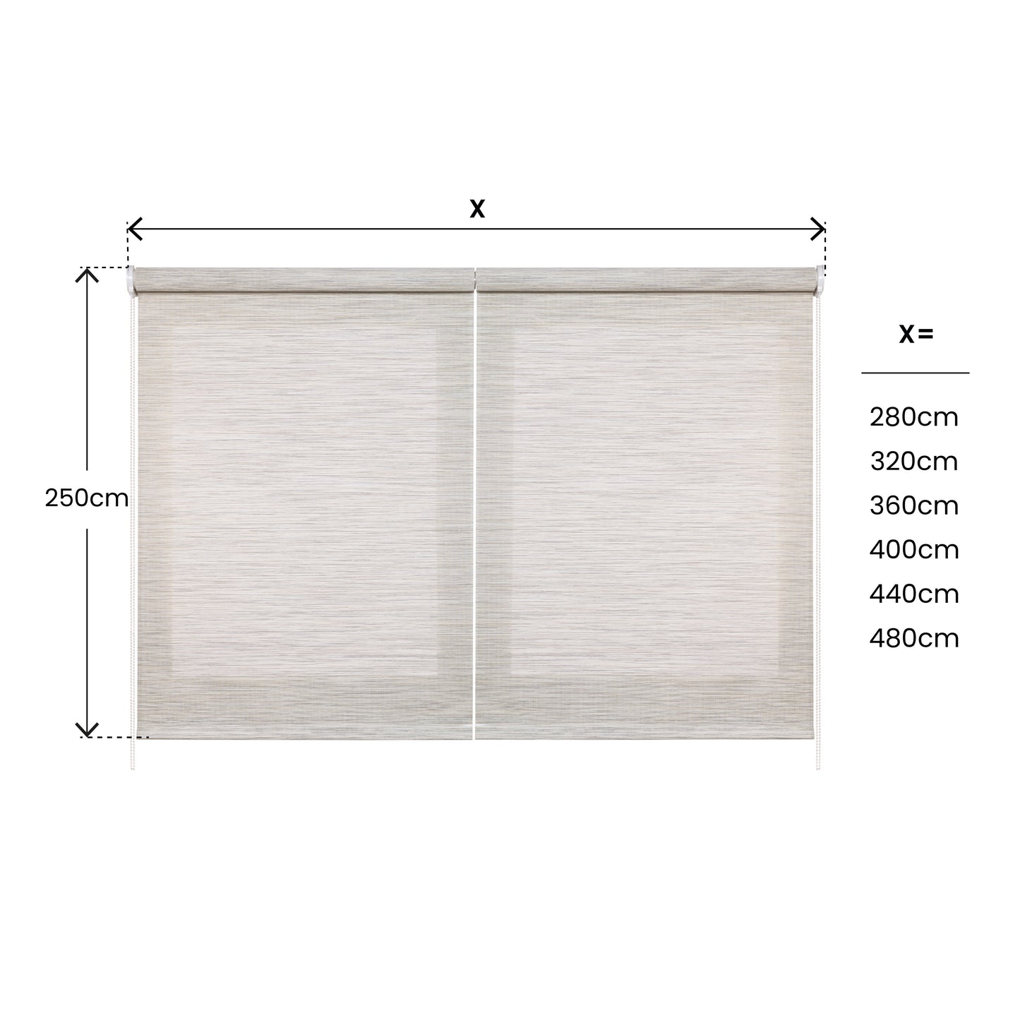 Store enrouleur XXL SCREEN PRO Solaire Texture Gris