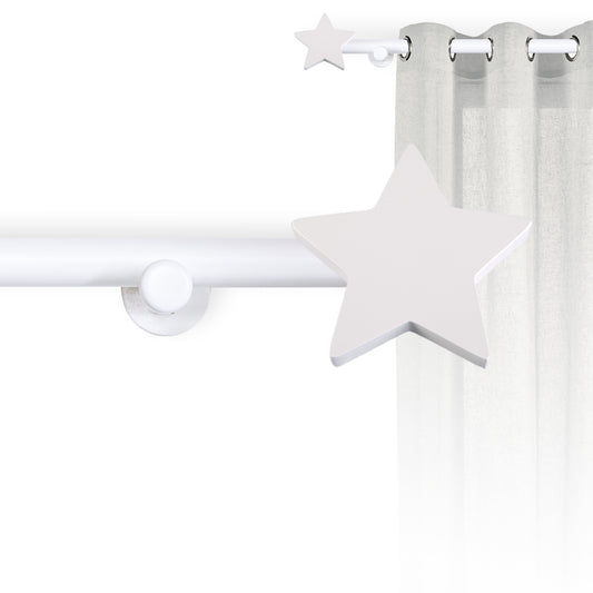 Tringle à rideau Ø22mm Étoile Installation au mur