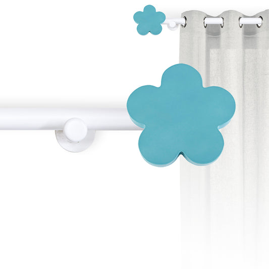 Tringle à rideau Ø22mm Fleur Installation au mur