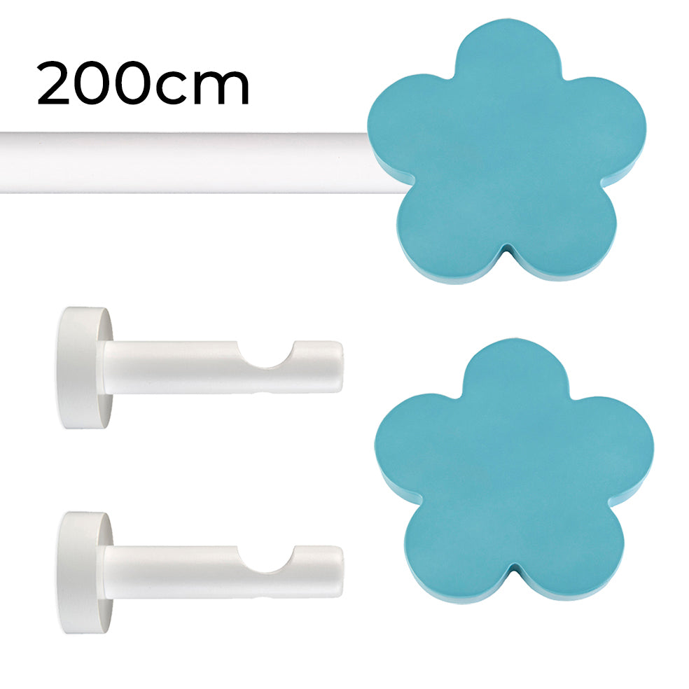 Tringle à rideau Ø22mm Fleur Installation au mur