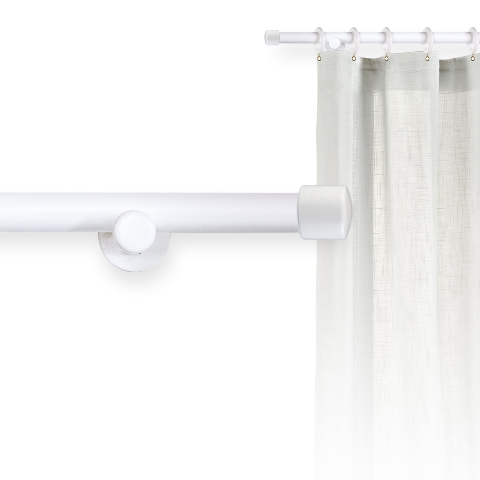 Tringle à rideau Ø22mm Bouchon Avec anneaux Installation au mur