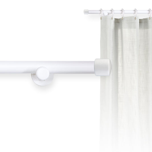 Tringle à rideau Ø22mm Bouchon Avec anneaux Installation au mur