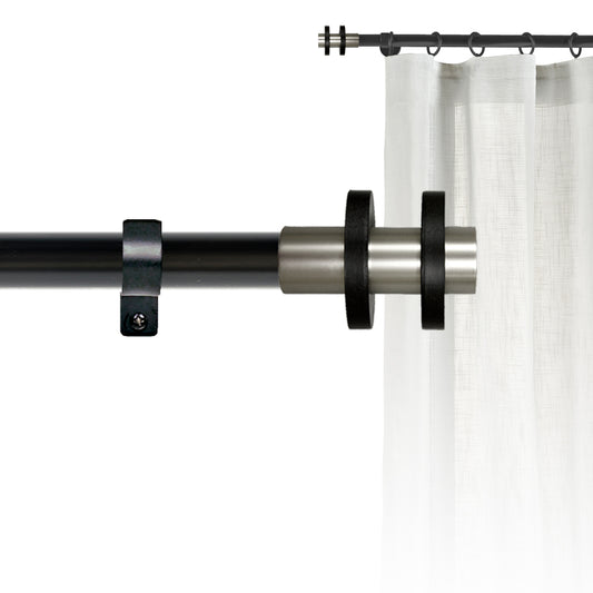 Tringle à rideau Ø22mm Cerceaux Avec anneaux Installation au mur