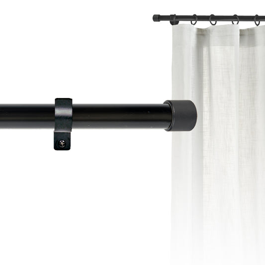 Tringle à rideau Ø22mm Bouchon Avec anneaux Installation au mur