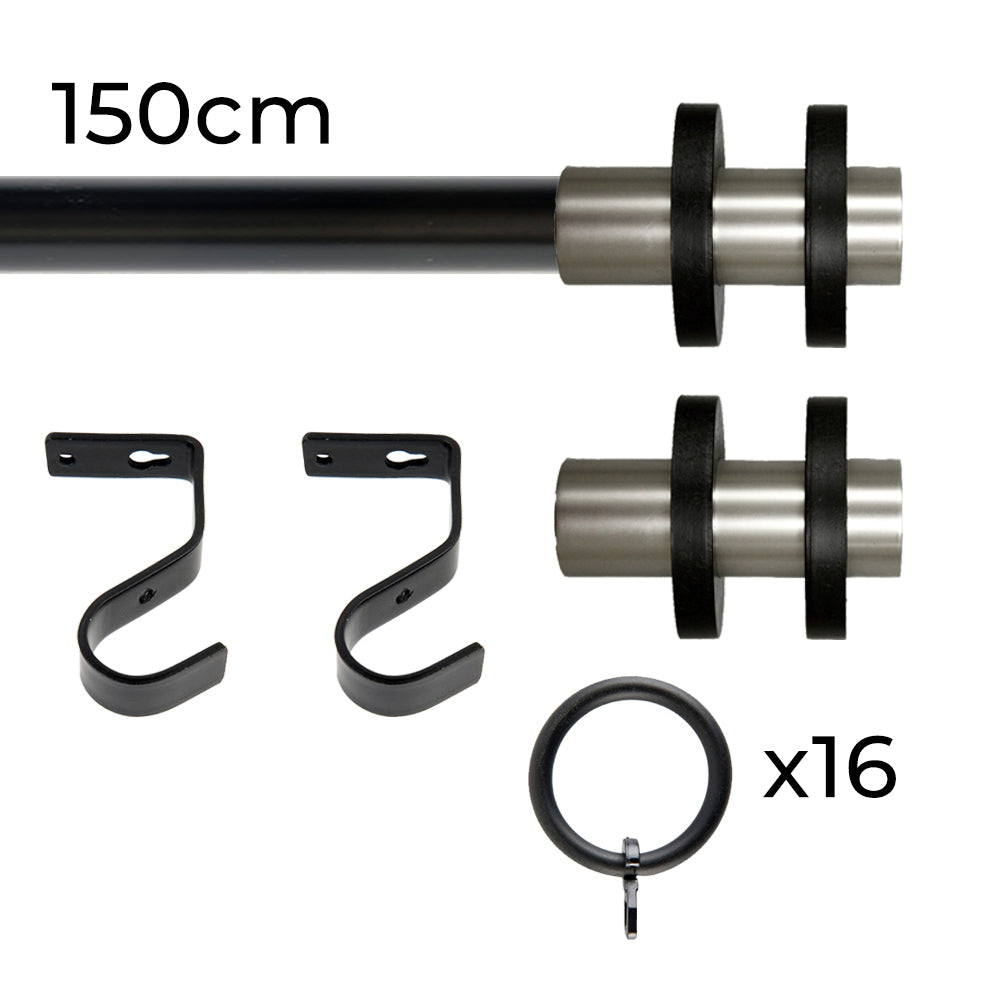 Tringle à rideau Ø22mm Cerceaux Avec anneaux Installation au plafond