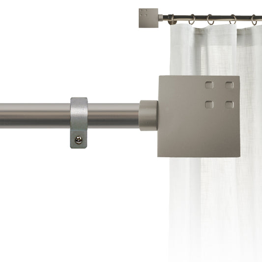 Tringle à rideau Ø22mm Carré Avec anneaux Installation au mur