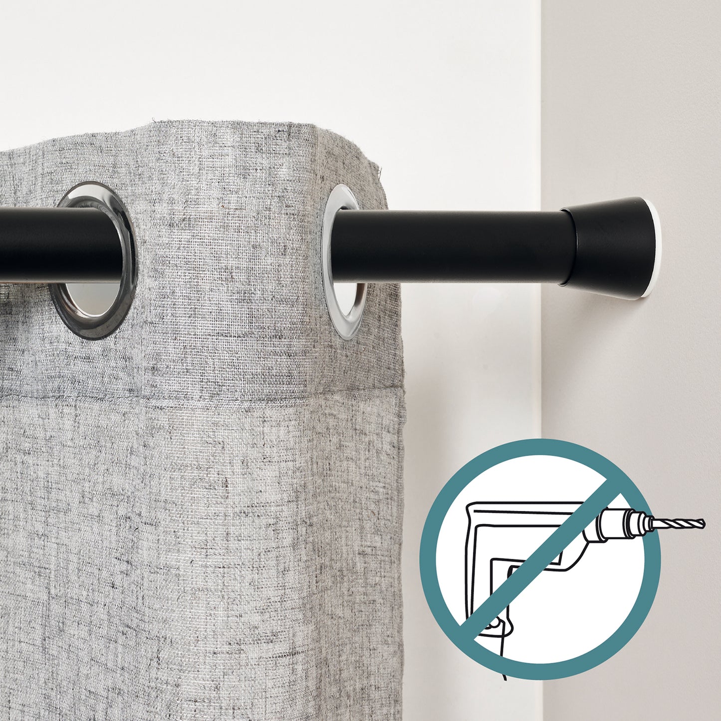 Barre entre murs extensible sans perçage