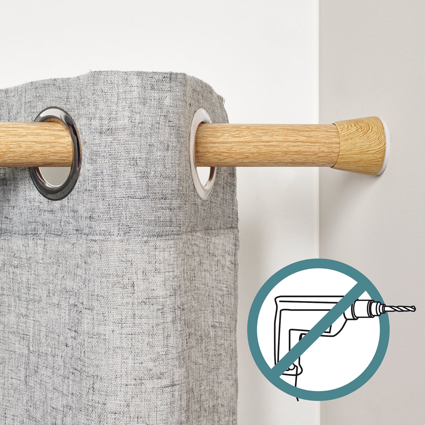 Barre entre murs extensible sans perçage